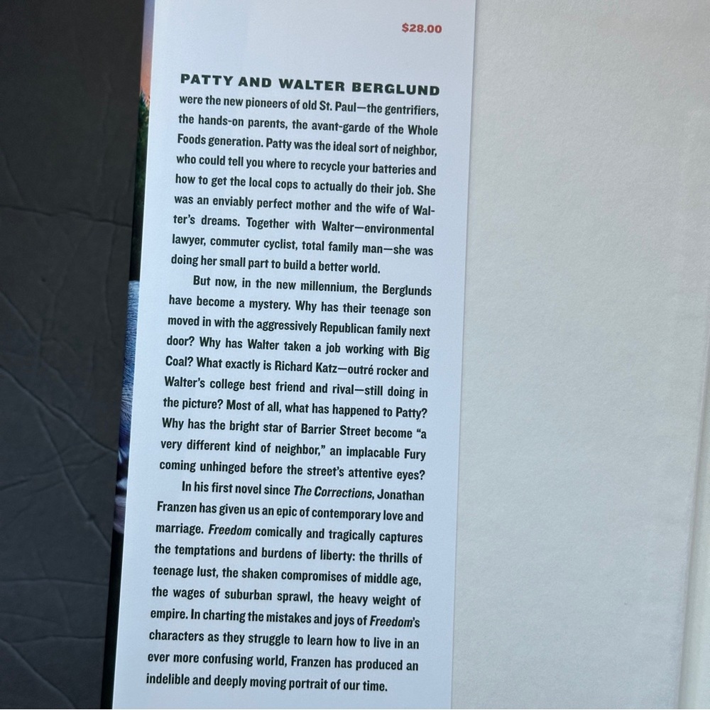 Freedom: A Novel by Jonathan Franzen | Contemporary Fiction | Hardcover Book - Picture 3 of 11
